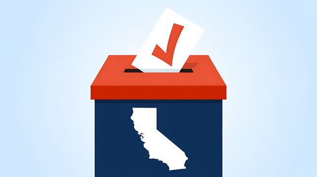 California ballot box, voting box, election box, California voting