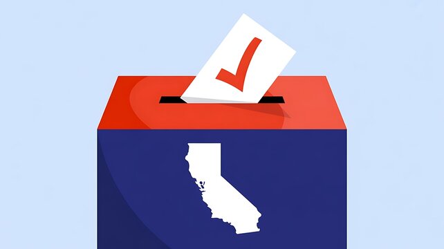 California ballot box, voting box, election box, democracy symbol