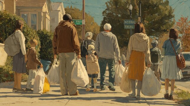 A Community United: Volunteers Engaging in a Neighborhood Cleanup Effort