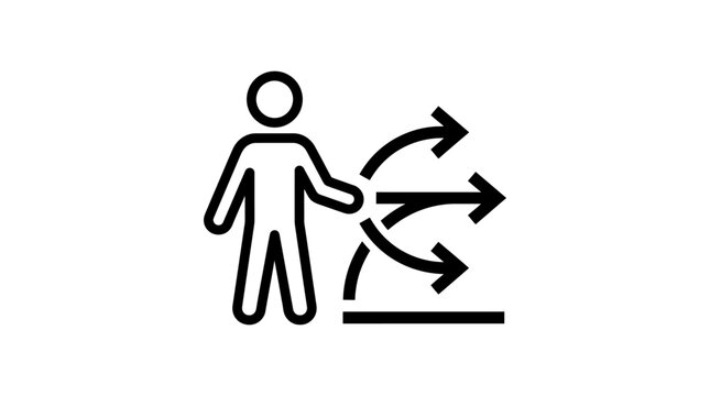Triman Recycling Symbol Icon &ndash; Minimal Black and White Environmental Compliance Sign Vector