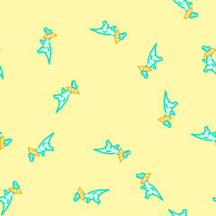 Obraz premium dilophosaurus dinosaur animal vector seamless pattern dilophosaurus dinosaur animal sign illustration