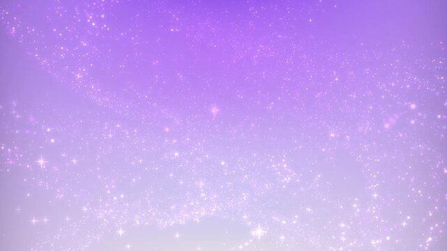 俯瞰の構図の光の粒子が上昇する紫色のループ背景動画 / Purple looping background video with a bird's-eye view composition showing rising particles of light