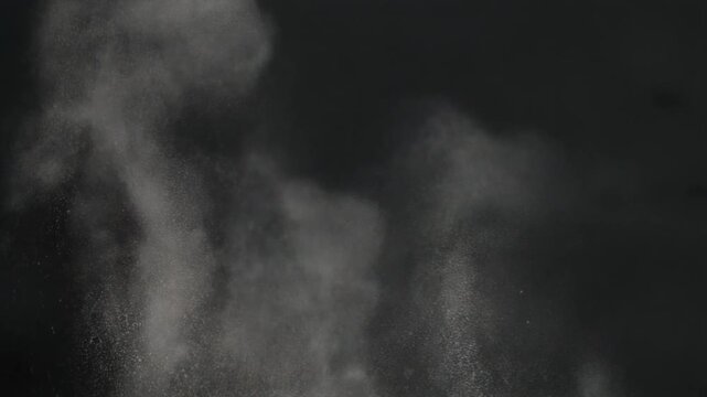 White powder erupting like a volcano.