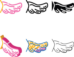 Naklejka premium cupeydon clean wing color icon vector. cupeydon wing sign. isolated symbol illustration