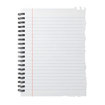 Four empty blank checklists or forms on a page isolated on white background