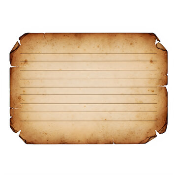 Old wooden treasure chest with metal bands closed isolated on white background