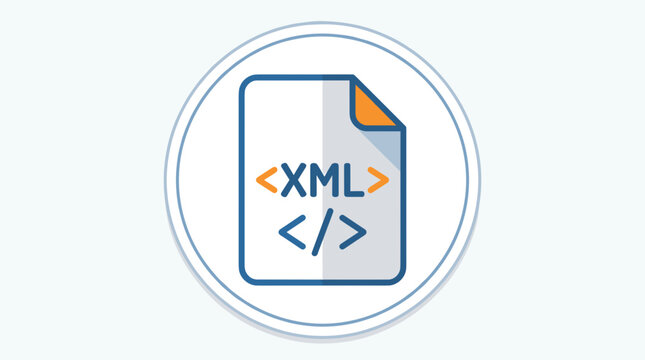 XML File Icon Markup Language Symbol.