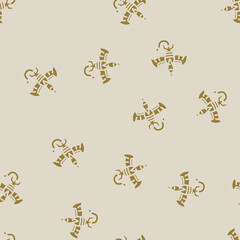 pteranodon dinosaur animal glyph vector seamless pattern. pteranodon dinosaur animal thin illustration © sevector