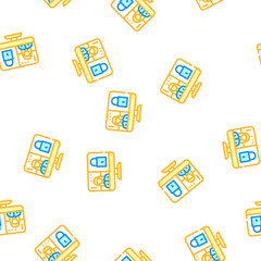 Fototapeta premium closed conference vector seamless pattern closed conference sign illustration
