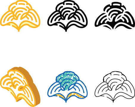padina seaweed stylized color icon vector. padina seaweed sign. isolated symbol illustration