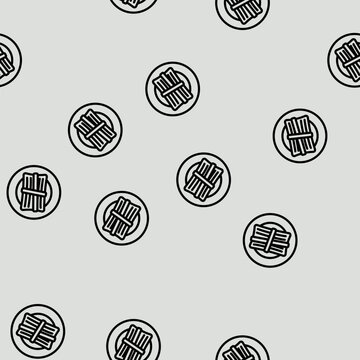 nacatamal banana leaf line seamless pattern nacatamal banana leaf thin line illustration