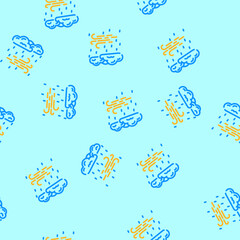 Fototapeta premium rain and wind hurricane disaster vector seamless pattern rain and wind hurricane disaster sign illustration
