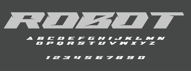 Robot Speed Alphabet Font Vector Bold Sport Typography Letters Download it in high resolution format and print in any size  © Hasan