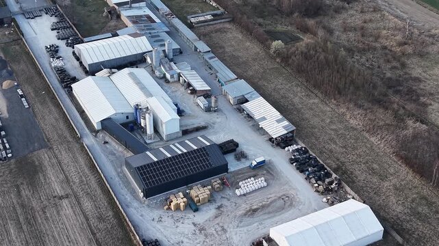 Building on a farm using solar power from above