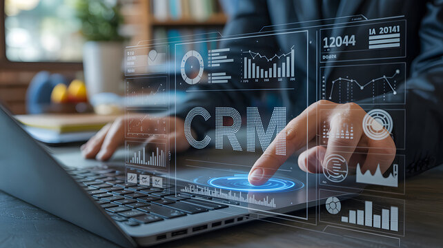 Customer relationship management software concept