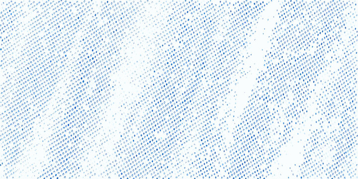 Cyan Halftone Pattern On White Background Dotted Texture Illustration