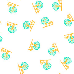 Fototapeta premium food under tree vector seamless pattern food under tree sign illustration
