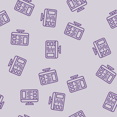 Fototapeta premium display advertising line seamless pattern display advertising thin line illustration