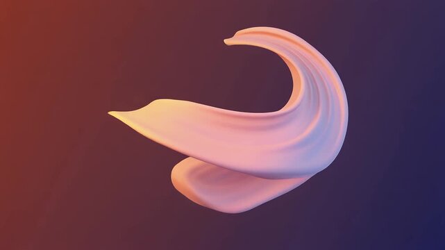 Soft Gradient Smear Bending Into an S-Shape