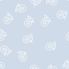 Fototapeta premium snake animal line seamless pattern snake animal thin line illustration