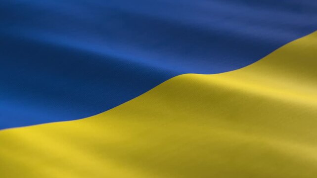 Ukraine - waving flag loop