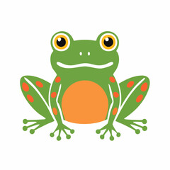 Fototapeta premium Cute cartoon frog illustration