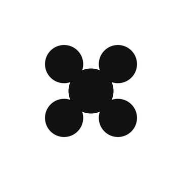 A central hub connected to four rounded nodes