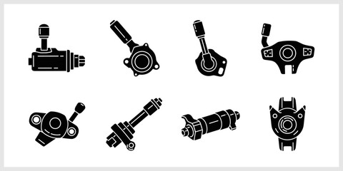 Set of Automotive Control Levers and Mechanisms © nizar