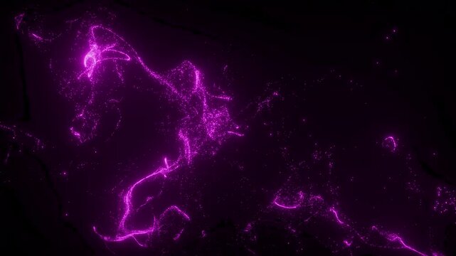 purple sparkling on black background 4k video