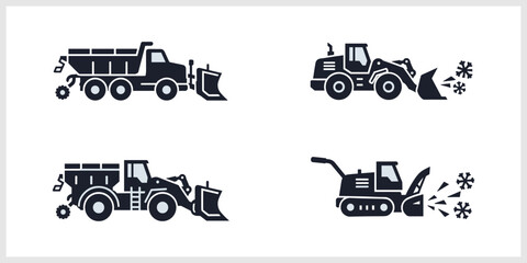 Snow Removal Equipment Icons © nizar