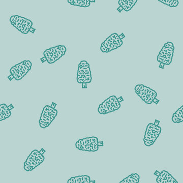 kauri tree jungle amazon line seamless pattern kauri tree jungle amazon thin line illustration