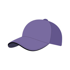 Fototapeta premium Baseball Cap Icon Sports Headwear Silhouette Style Casual Hat Symbol Vector Illustration