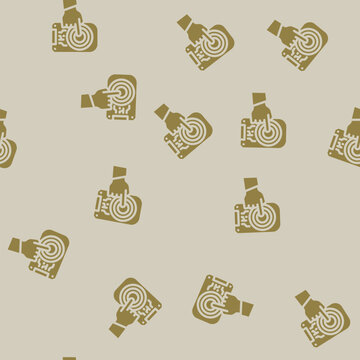 touch sensor module glyph vector seamless pattern. touch sensor module thin illustration