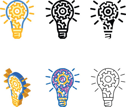 technology light bulb color icon vector. technology light bulb sign. isolated symbol illustration series