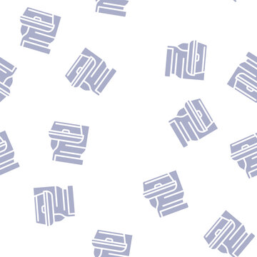 lunch box canteen glyph vector seamless pattern. lunch box canteen signthin illustration