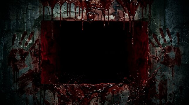 Horror Blood Splatter Frame