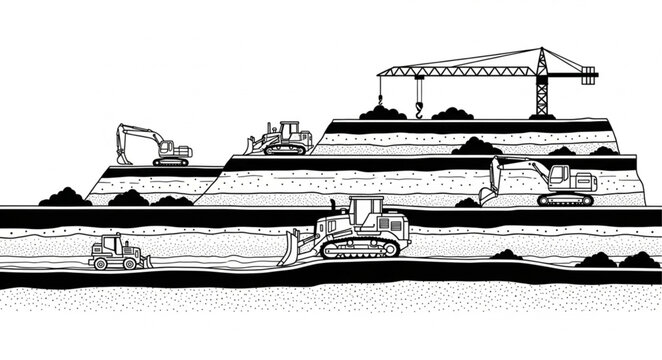 Ancient Step Pyramid Structure with Multiple Levels.