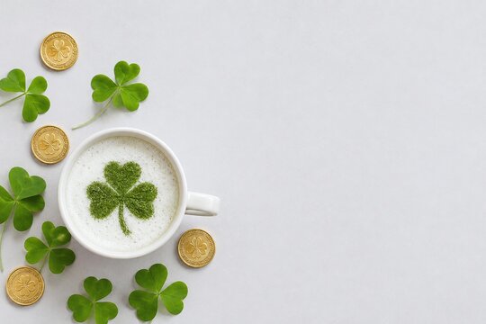 happy st patricks day herb tea cup 