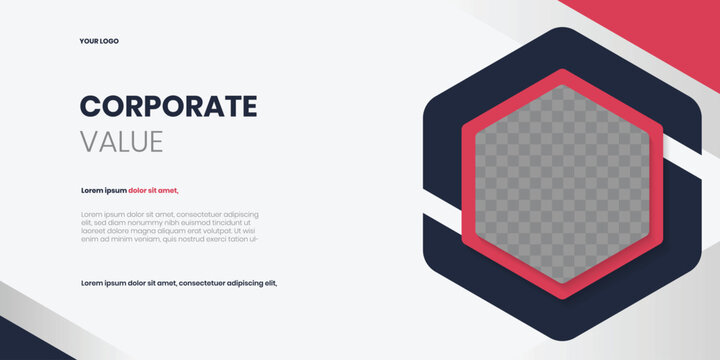 Business Corporate Value Cover Template for presentation. Corporate Value Cover Design Template. Can be adapt to Brochure, Annual Report, Magazine, Poster, Business Presentation, Portfolio,