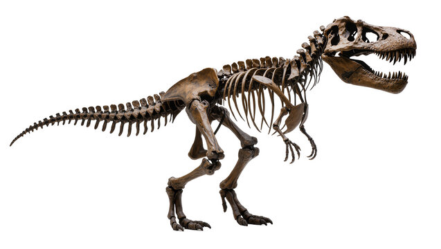 Tyrannosaurus Rex skeleton fossil, full body view