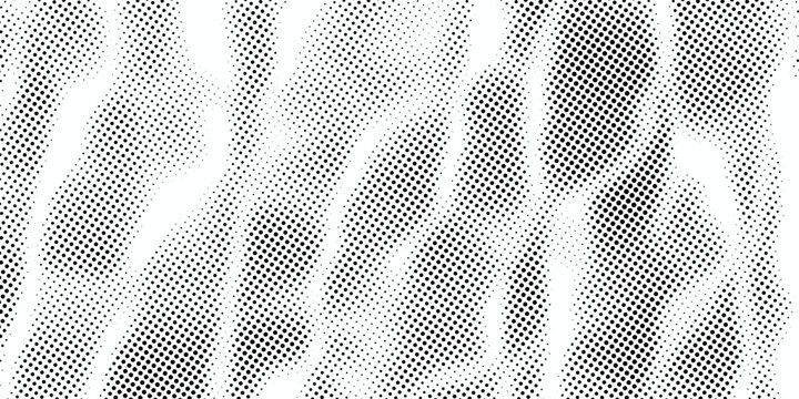 Basic halftone dots effect in black and white color. Halftone effect. Dot halftone. Black white halftone.Background with monochrome dotted texture. Polka dot pattern template.
