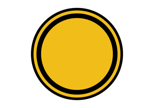 C&iacute;rculo de color amarillo con borde negro