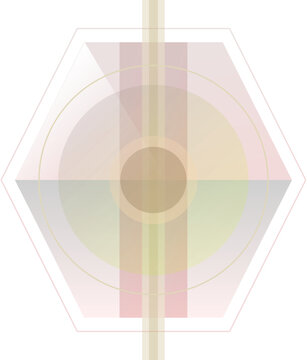 Abstract Geometric Hexagon Elegant Minimalist Technical Vector Art Background Illustration - Transparent Shapes