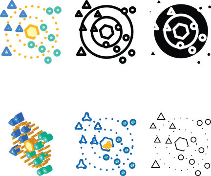 nearest neighbors knn algorithm color icon vector. nearest neighbors knn designs algorithm sign. isolated symbol illustration