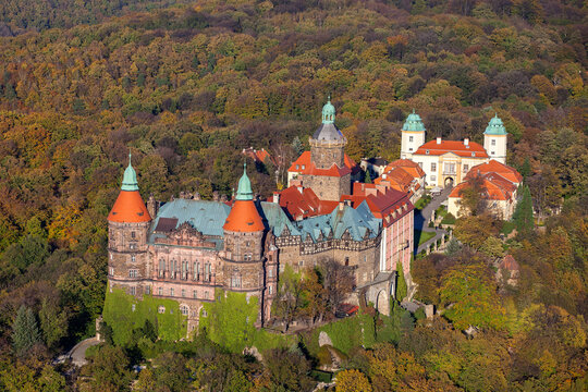 Castle Ksiaz aerial view