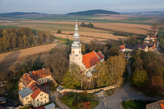 Village Zwrocona aerial view