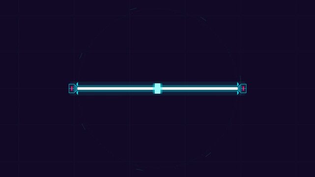 Digital hud check out button animation with futuristic interface