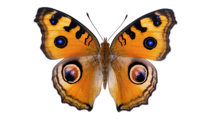 Peacock butterfly with orange wings and eye spots © Carmen