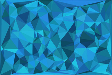 Obraz premium Blue Abstract Low Poly Geometric Background Vector | Modern Polygon Pattern 