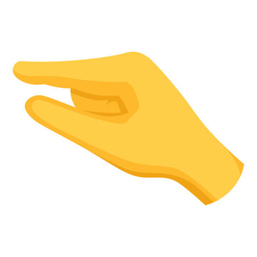 Pinching hand sign emoji, hand gesture symbol, vector icon illustration, isolated on transparent background. 